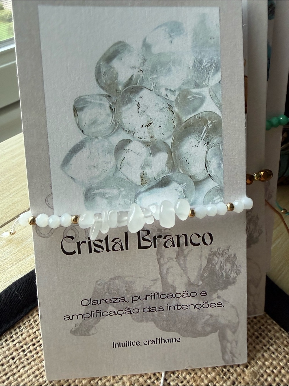 Cristal Branco White Crystal Beaded Bracelet -
